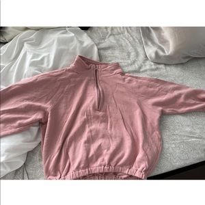 Pacsun LA hearts pink cropped sweatshirt